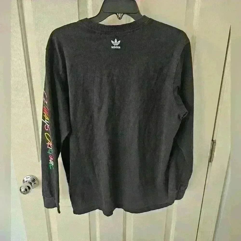 ADIDAS ORIGINALS WOMENS ALWAYS OG TREFOIL LONG SLEEVE SHIRT Size L - Picture 5 of 6